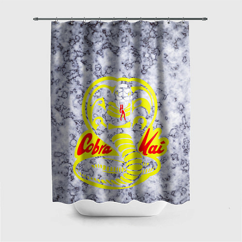 Шторка для ванной Логотип Cobra Kai / 3D-принт – фото 1