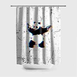 Шторка для ванной Banksy Panda with guns Бэнкси