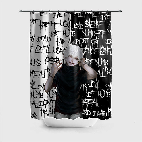 Шторка для ванной DEAD INSIDE MODE ТОКИЙСКИЙ ГУЛЬ / 3D-принт – фото 1