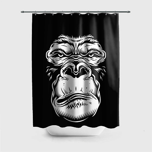 Шторка для ванной Морда гориллы / 3D-принт – фото 1