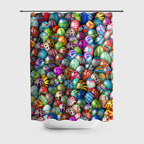 Шторка для ванной Пасхальные крашеные яйца / 3D-принт – фото 1