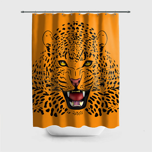 Шторка для ванной Leopard Леопард / 3D-принт – фото 1