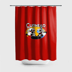 Шторка для душа Cuphead and Mugman Gamers, цвет: 3D-принт