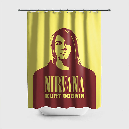Шторка для ванной Nirvana - Kurt Cobain / 3D-принт – фото 1