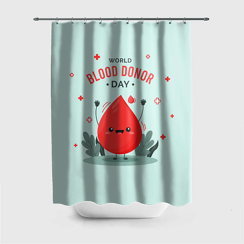 Шторка для ванной Капелька крови / 3D-принт – фото 1