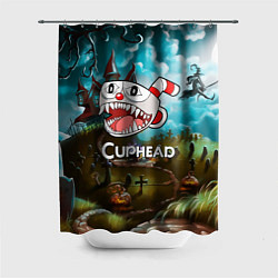 Шторка для ванной Cuphead Zombie