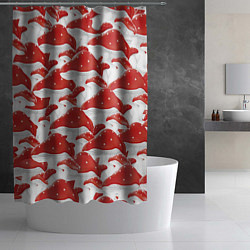 Шторка для душа Мухоморы - fly agaric, цвет: 3D-принт — фото 2