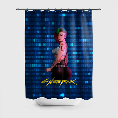 Шторка для ванной Cyberpunk 18 art Judy / 3D-принт – фото 1
