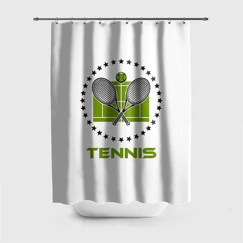 Шторка для ванной TENNIS Теннис / 3D-принт – фото 1