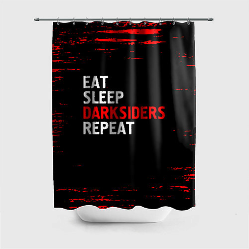 Шторка для ванной Eat Sleep Darksiders Repeat Краска / 3D-принт – фото 1