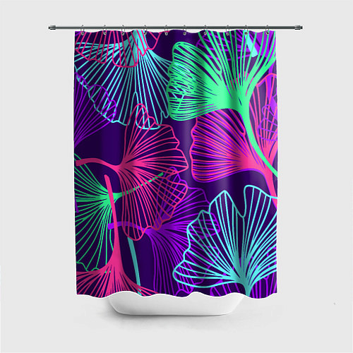 Шторка для ванной Neon color pattern Fashion 2023 / 3D-принт – фото 1