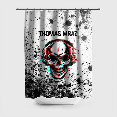 Шторка для ванной Thomas Mraz - ЧЕРЕП - Краска / 3D-принт – фото 1