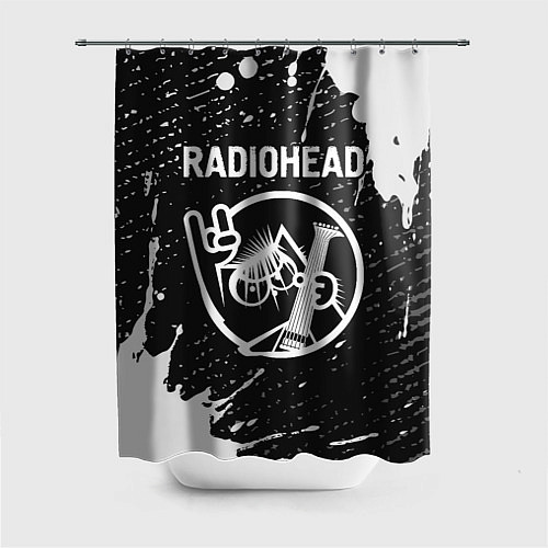 Шторка для ванной Radiohead КОТ Краска / 3D-принт – фото 1