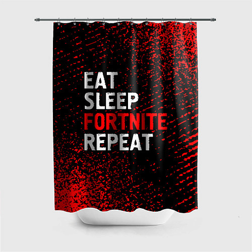 Шторка для ванной Eat Sleep Fortnite Repeat Арт / 3D-принт – фото 1