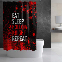 Шторка для душа Eat Sleep Hollow Knight Repeat Арт, цвет: 3D-принт — фото 2