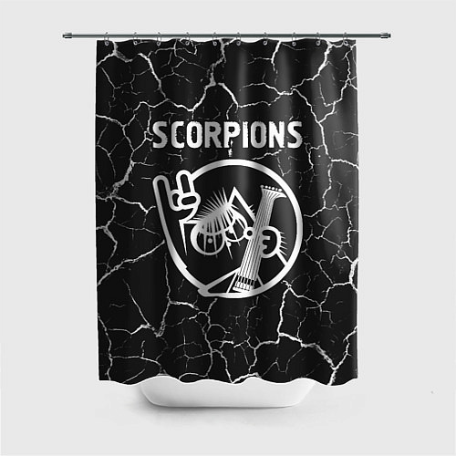 Шторка для ванной Scorpions КОТ Трещины / 3D-принт – фото 1