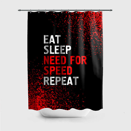 Шторка для ванной Eat Sleep Need for Speed Repeat - Спрей / 3D-принт – фото 1