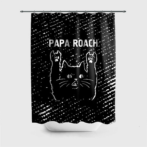 Шторка для ванной Papa Roach Rock Cat / 3D-принт – фото 1