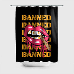 Шторка для душа Banned, цвет: 3D-принт