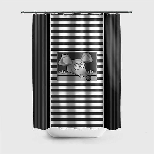 Шторка для ванной Веселая крыса / 3D-принт – фото 1