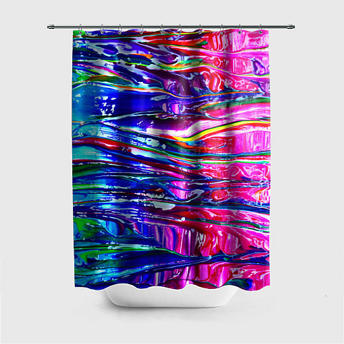 Шторка для ванной Абстракция масляными красками / 3D-принт – фото 1