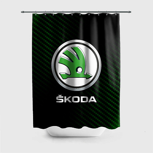 Шторка для ванной SKODA Карбон / 3D-принт – фото 1