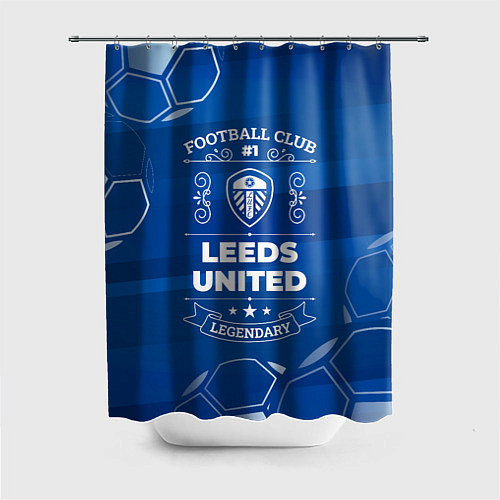 Шторка для ванной Leeds United Football Club Number 1 / 3D-принт – фото 1