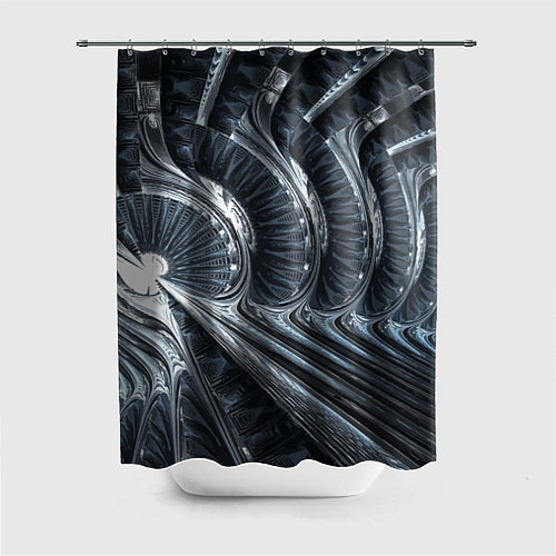 Шторка для ванной Фрактальный абстрактный паттерн Броня Fractal Abst / 3D-принт – фото 1