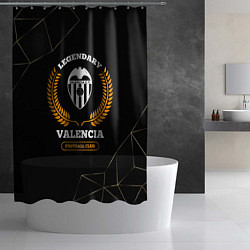 Шторка для душа Лого Valencia и надпись Legendary Football Club на, цвет: 3D-принт — фото 2