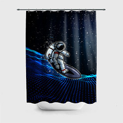 Шторка для ванной Космонавт на серфинге