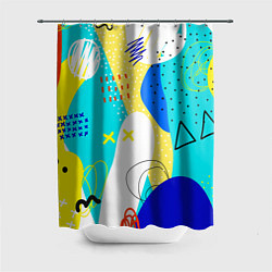 Шторка для ванной ABSTRACT COLORED GEOMETRIC SHAPES