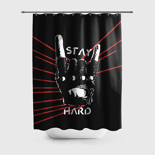 Шторка для ванной Stay hard / 3D-принт – фото 1