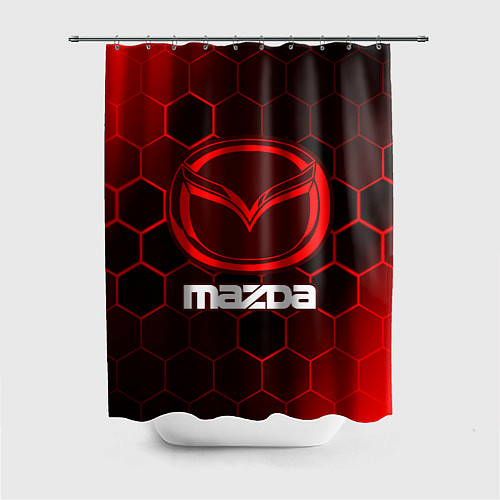 Шторка для ванной MAZDA Соты / 3D-принт – фото 1