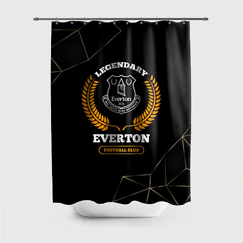 Шторка для ванной Лого Everton и надпись Legendary Football Club на / 3D-принт – фото 1