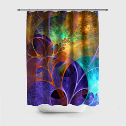 Шторка для душа Растительный абстрактный паттерн Лето Floral Abstr, цвет: 3D-принт