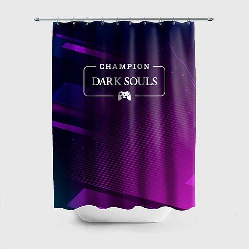 Шторка для ванной Dark Souls Gaming Champion: рамка с лого и джойсти / 3D-принт – фото 1