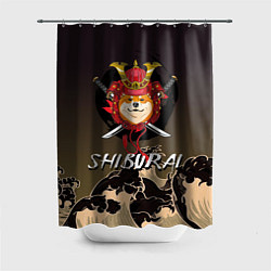 Шторка для душа Shiburai и волны, цвет: 3D-принт