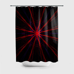 Шторка для ванной Красный эфир 3D - абстракция