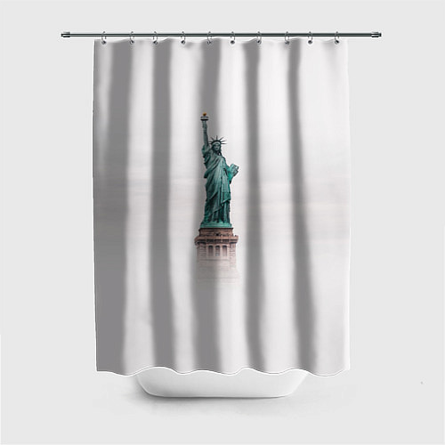 Шторка для ванной Статуя свободы в облаках / 3D-принт – фото 1