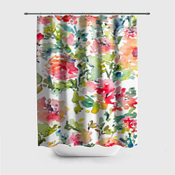 Шторка для ванной Floral pattern Watercolour Summer