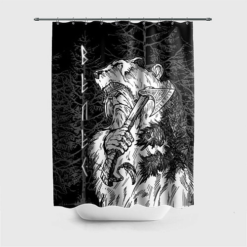 Шторка для ванной Велес славянский бог / 3D-принт – фото 1