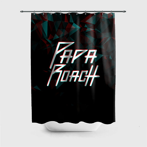 Шторка для ванной Papa roach Glitch Big Logo / 3D-принт – фото 1