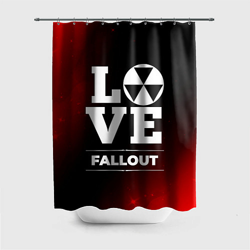 Шторка для ванной Fallout Love Классика / 3D-принт – фото 1