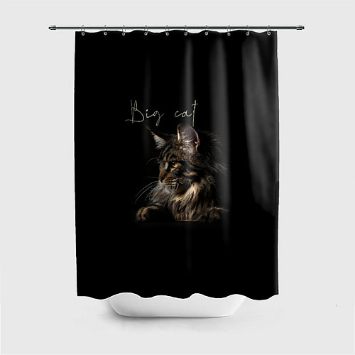 Шторка для ванной Big cat Maine Coon / 3D-принт – фото 1