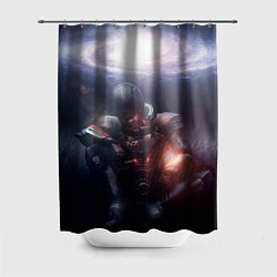 Шторка для душа Mass Effect Shepard, цвет: 3D-принт