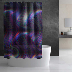 Шторка для душа WAVES ILLUSION, цвет: 3D-принт — фото 2