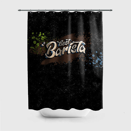 Шторка для ванной Best barista graffiti / 3D-принт – фото 1