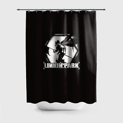 Шторка для душа Linkin Park рисунок баллончиком, цвет: 3D-принт