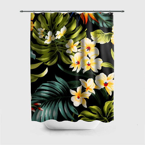 Шторка для ванной Vanguard floral composition Summer / 3D-принт – фото 1