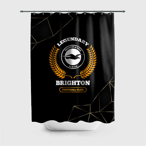 Шторка для ванной Лого Brighton и надпись Legendary Football Club на / 3D-принт – фото 1